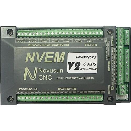 NVEM Mach3 Control Card 4-6 Axis 200KHz Ethernet USB Port for CNC Router Controller Milling Machine Tools Kit