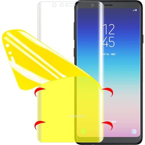 Full Soft Hydrogel Film For Samsung Galaxy A8 Star A9 Star A8S A9S Full Curved Screen Protector on Samsung A9 Star Lite A8 Plus
