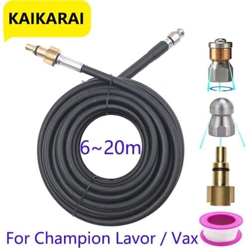 6m 10m 15m 20m Hose For Lavor High Pressure Washer Drain Drain Cleaning Extension,Button Nose and Rotating Sewer Jetting Nozzle