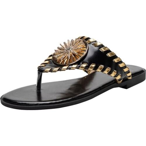 Womens shoes 2021 new fashion color diamond flip-toe slippers soft soles comfortable non-slip slippers large shoes