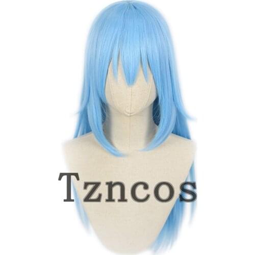 Tzncos Anime That Time I Got Reincarnated as a Slime Cosplay Wig Rimuru Tempest Long Blue Wig Heat Resistant Synthetic Hair