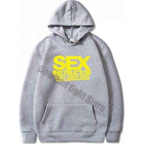 New Sex Instructor Funny Creative Fashion Brand Mens Hoodies Spring Autumn Male Casual Men and Women Sweatshirt Hoody Tops