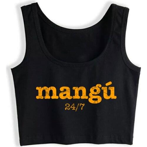 Crop Top Sport Mangu 24 7 Dominican Republic Basic Inscriptions Print Tops Women