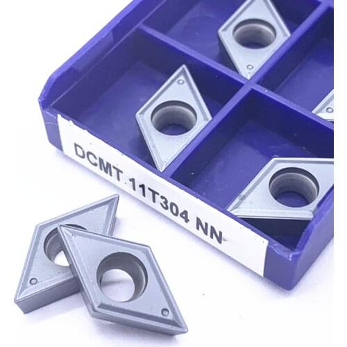 10PCS DCMT11T304 NN LT10 CNC Lathe Turning Inserts DCMT11T304 NN LT10 Carbide Inserts External Turning Tools Metal Lathe Tools