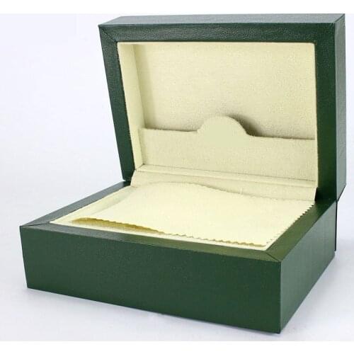 Green Packaging Box Paper Leather Packaging Boxes for Watch High Quality Flip Cover Wooden Watch Box Jewelry Packaging Case