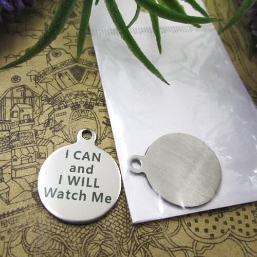 10pcs--"I Can And I Will Watch Me"stainless steel charms 5 styles for choosing DIY Charms for necklace bracelets
