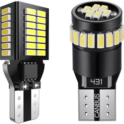 2x Car Signal Light T15 W16W LED Bulb T10 W5W 4014 LED Lights Canbus No error High Power White DC 12V Reverse Back Parking Lamps