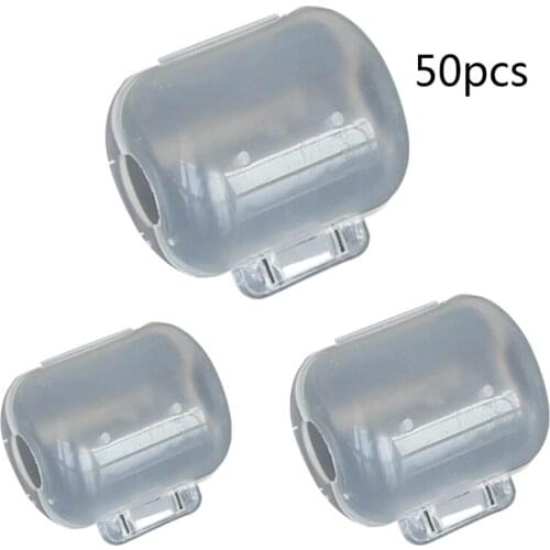 50 Pcs Transparent Plastic Squid Jig Hook Protector Octopus Squid Fishing Jigs Lure Bait Cover Tackle Accessories E56D