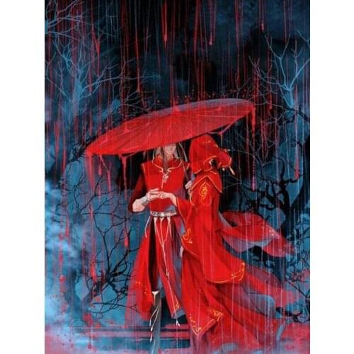 5D DIY diamond painting animation "Blessing of Heaven" full diamond embroidery cartoon cross stitch kit mosaic home decoration