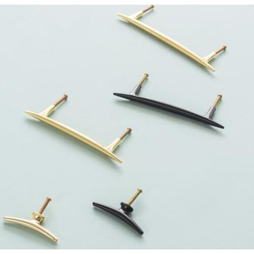 96 128MM modern simple fashion creative gold kitchen cabinet wardrobe door handle black cupboard drawer cabinet dresser knob