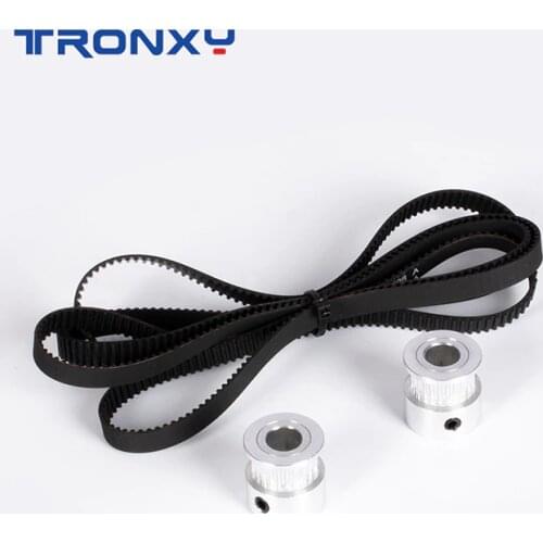 Tronxy 3D Printer Accessories Z-axis timing belt adjuster D8mm 24/20 Tooth Pulley +belt for X5SA/X5SA PRO/-2E 400/500 3D Printer