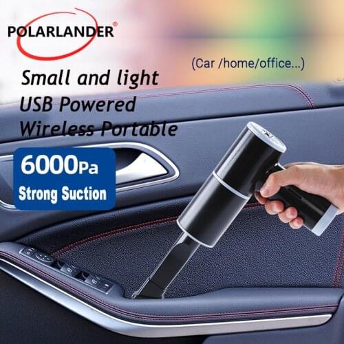 Car Products Car Vacuum Cleaner Wireless Portable High-Power 120W Handheld Dual-Use For Small Car And Home 12V White And Black