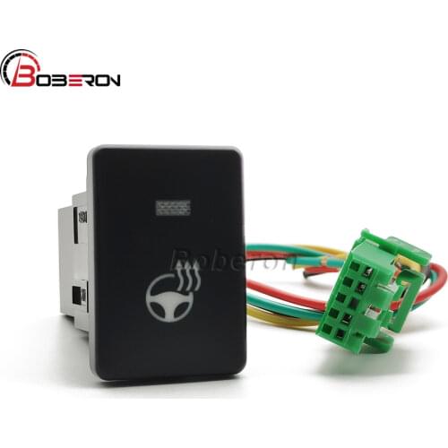 Car Steering Wheel Heating Switch Push Button With Connection Wire For Toyota Land Cruiser 2007-2020