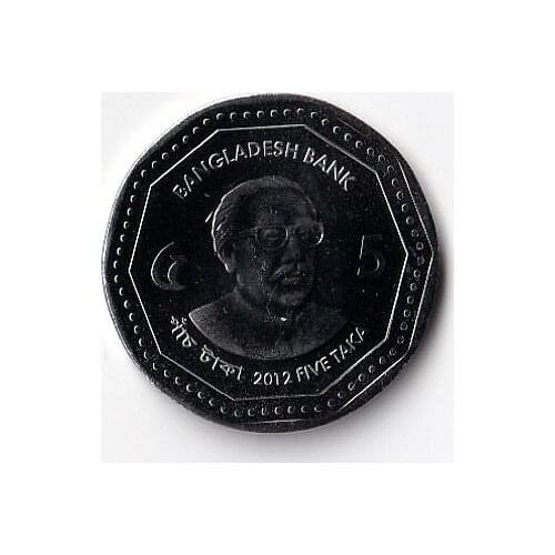 Bangladesh 5 Taka 2012 Edition Coins Asia New Original Coin Unc Collectible Edition Real Rare Commemorative