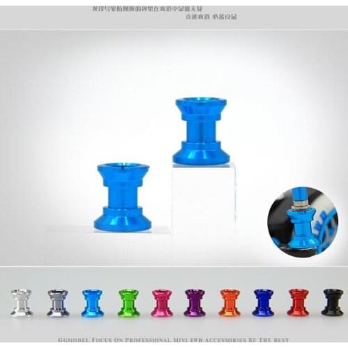 Free Shipping 2pcs Double Aluminum Rollers 9-8mm 15403/94966 spare parts for Tamiya 4wd Mini Racer RC Car