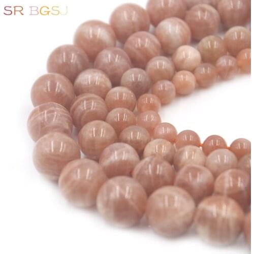 Free Shipping 6 8 10 12mm Wholesale Natural Gems Sun Stone Jewelry Making Round Loose Beads Strand 15"