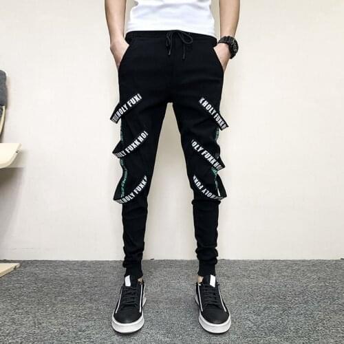 Korean Summer Hip Hop Harem Pants Men Fashion 2021 New All Match Joggers Men Slim Fit Streetwear Casual Trousers Men Black 34-28