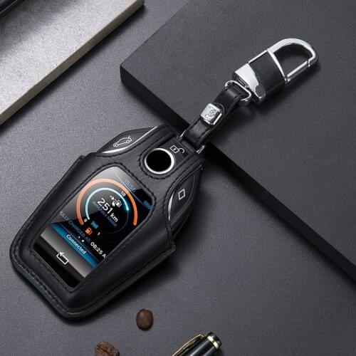 Genuine Leather Car Display Key Case Cover for BMW 5 7 series G11 G12 G30 G31 G32 i8 I12 I15 G01 X3 G02 G05 X5 G07
