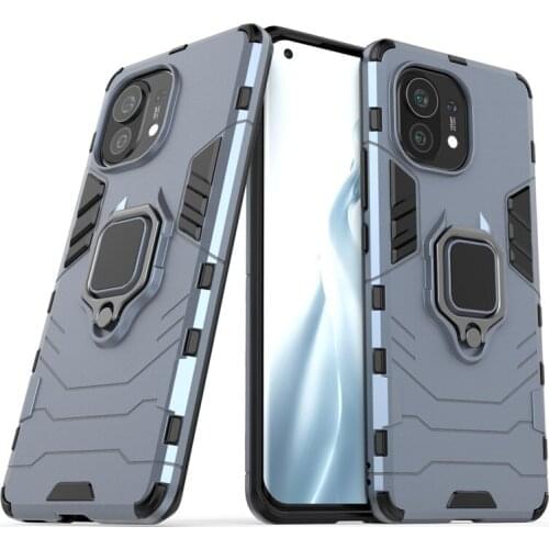 Phone Cover For Xiaomi Mi 11 Case For Xiaomi Mi 11 Cover Shockproof Soft Silicone PC Stand Protective Bumper For Xiaomi Mi 11