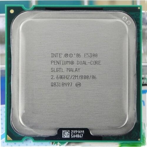 For Intel Pentium Dual-Core E5300 CPU Processor (2.6Ghz/ 2M /800GHz) Socket 775 free shipping