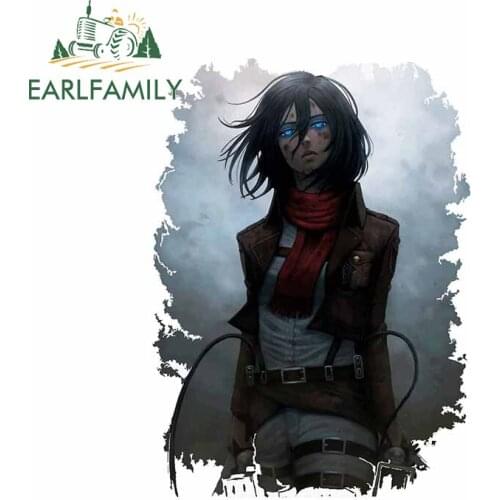 EARLFAMILY 13cm x 9.5cm For Attack on Titan Car Stickers Auto Car Assessoires Decal Surfboard Campervan Occlusion Scratch