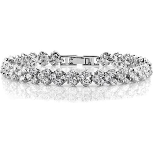 KOFSAC New Fashion 925 Sterling Silver Bracelets For Women Jewelry Exquisite Full Zircon Female Engagement Bracelet Accessories