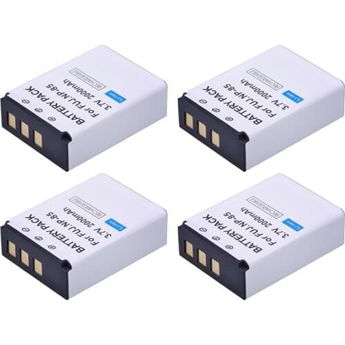 4Pc NP-85 2000mAh NP-85 Rechargeable Batteries for Fujifilm NP-85, BC-85, BC-85A FinePix S1, FinePix SL2