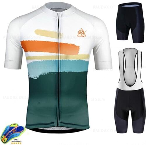RCC Cycling Jersey Set Man Short Sleeve Kit Mtb Bike Wear Bike Jersey Triathlon Uniforme Maillot Ciclismo Bicycle Clothing Cykle