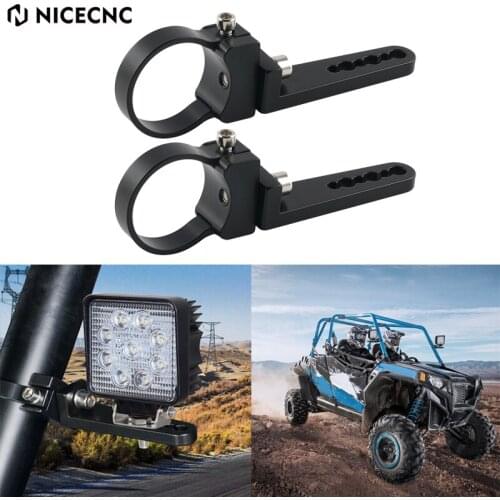 ATV UTV 360°adjustment Bull Bar Roll Cage Tube Mount Bracket Clamps LED Light Bar Holder For For Polaris Honda Yamaha Suzuki