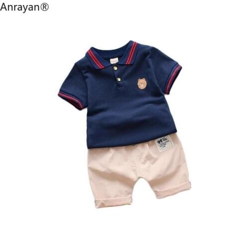 Summer Boys Clothing Sets Children Girls Cotton Clothes Kids Cartoon Bear T-Shirt Shorts Cartoon Bear Toddler Casual Tracksuits