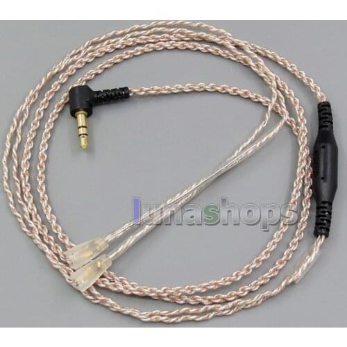 LN005643 EachDIY Earphone Silver Plated OCC Mixed Foil PU Cable For Sennheiser IE8 IE80 IE8i
