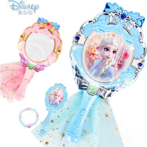 Newest Disney Frozen 2 Magic Music Mirror Girls Makeup Toys Elsa Princess Little Pony Comb Bracelet Set Christmas Gift