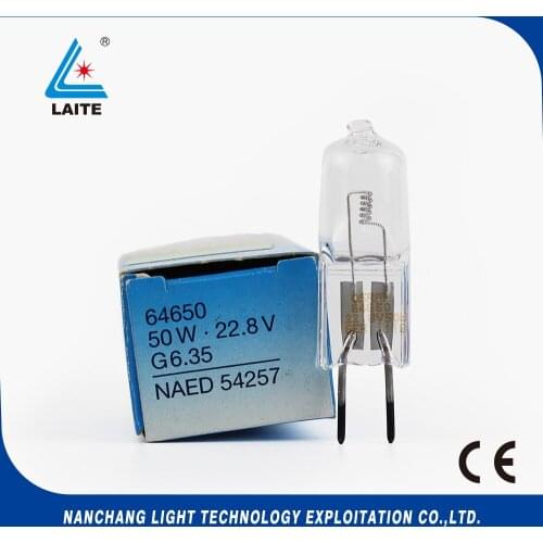 Original 64650 22.8v 50w Hanaulux 018566 O.T. light bulb 22.8V 50W G6.35 H2000 operation room lamp free shipping-10pcs