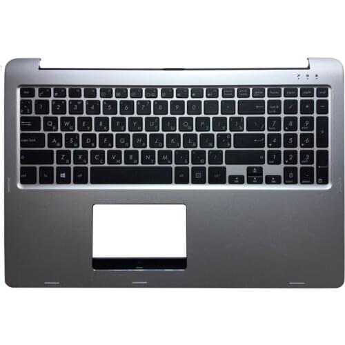 Russian laptop keyboard For ASUS TP500 TP500L TP500LA TP500LB TP500LN silver Keyboard with Palmrest upper case Cover