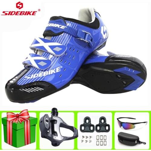 Sidebike Road Cycling Shoes Men Women Racing Road Bike Shoes Atop Bicycle Athletic Ultralight Professional Outdoor Sneakers