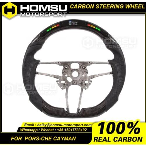 Led black carbon fiber STEERING WHEEL for por-shce panamera cayman Steering wheel