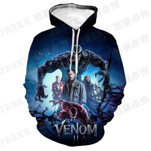 Venom Hoodies Men Women Children 3D Print Pullover Sweatshirts Boy Girl Kids Cool Streetwear Jacket Coat Unisex Clothes