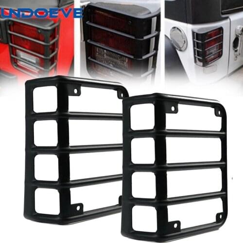 Undoeve Black Tail Light Guard For Rear lights Taillights Cover for 2007 - 2016 Jeep Wrangler JK Unlimited