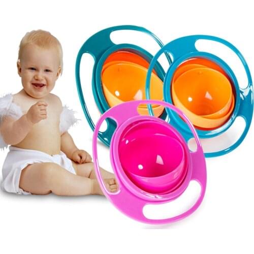 Hot Sale Universal Gyro Bowl Practical Design Children Rotary Balance Anti Spill Bowl 360 Rotate