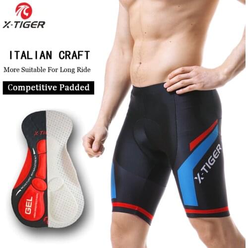 X-Tiger Pro Summer MTB Bike Short Pants Lycra Bicycle Cycling Shorts With Summer Coolmax 5D Gel Pad Culotes Ciclismo For Mans