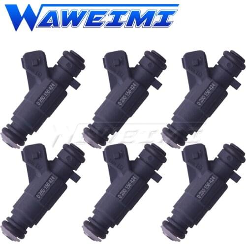 WAWEIMI 6x Fuel Injector Nozzle OE 0280156424 For Chery Tiggo BYD 2.4L Chinese Car
