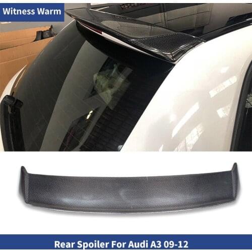 For Audi A3 Carbon Fiber Rear Wings Spoiler Roof wing A3 Sportback Hatchback car body kit 09-12