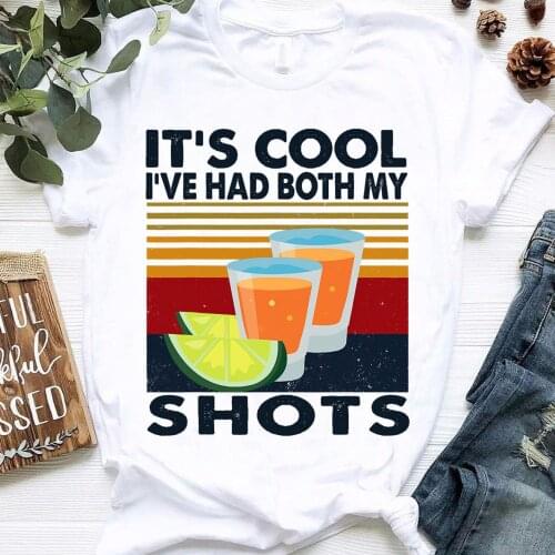 Tequila Print Harajuku Top Women T-shirt Basic O-collar Short Sleeved Women Casual Ladies T-shirt Girl,Drop Ship