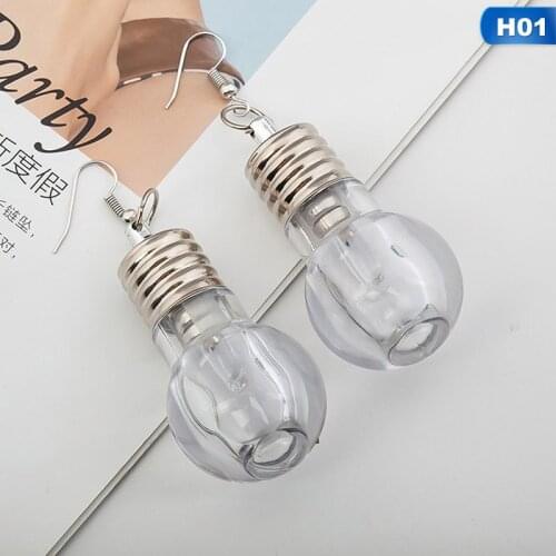 2019 Unique Design Colorful Light Bulbs Drop Earrings For Women Fashion Luminous Dangle Fun Friends Gifts Party Jewelry