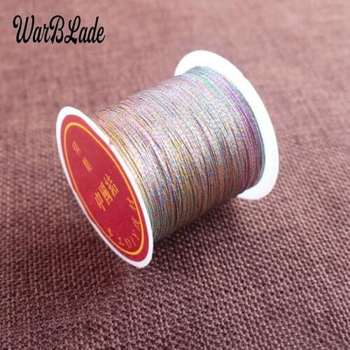 0.2/0.4/0.6/0.8/1mm Colorful Silver Gold Wires Nylon Cord Thread String Rope Bead For DIY Braided Tassel Bracelet Jewelry Making