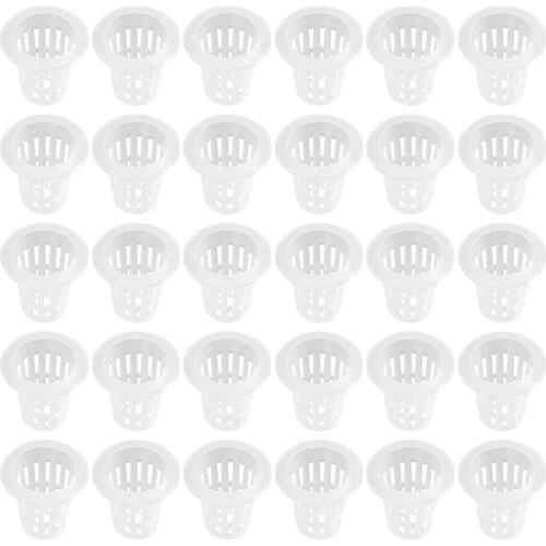 100Pcs Hydroponic orchid Slot Net Pot Slotted Mesh Net Cup Soilless Culture Vegetable Net Pots Baskets Cups orchid Pots