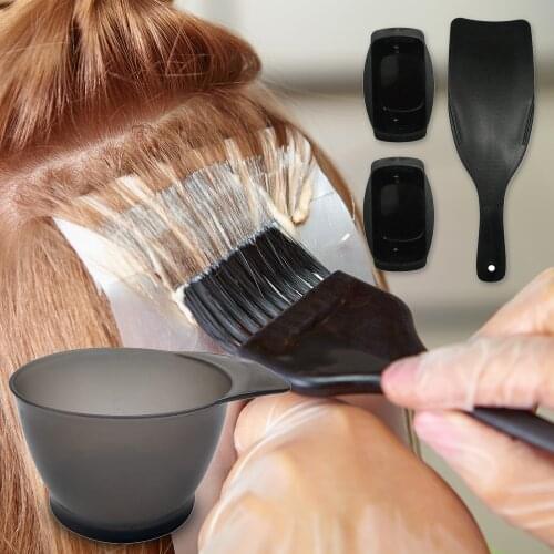 17Pcs/Set Hair Dye Coloring Kit Hair Tinting Bowl Dye Brush Ear Cover Gloves Hair Coloring Cape for Salon and Home Use