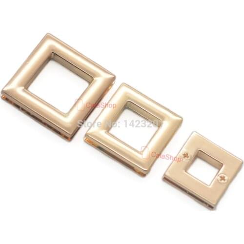 3/5/25 Pcs / Lot 10mm 15.5mm 19mm Square Zinc Alloy Grommets Eyelets Canvas Leather Self Back Screw Handbag Buckle