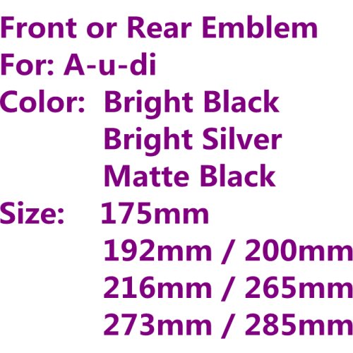 4 Ring ABS Silver Black Car Hood Front Bonnet Grill Rear Trunk Emblem Logo Badge Sticker For Audi Car Accessories Styling