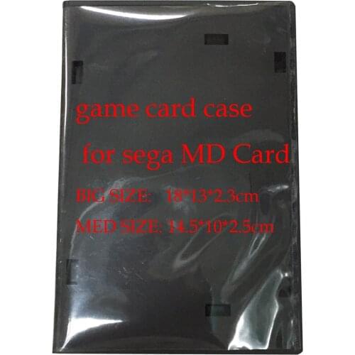 50pcs a lot for 16 bit game card case plastic box for sega MD Card cartridge Packing Case Black